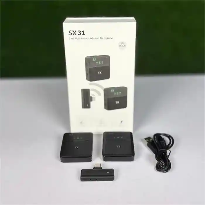 SX31 3 in 1 Multi-functional Dual wireless Microphone Type c